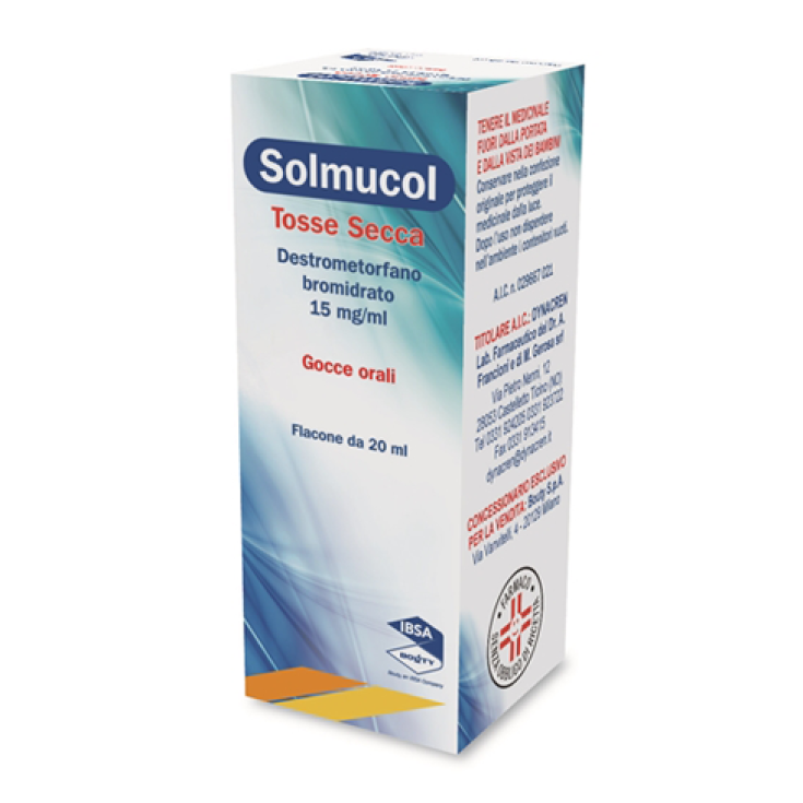 Solmucol Tosse Secca Destrometorfano Bromidrato 15mg/ml Gocce Orali 20ml