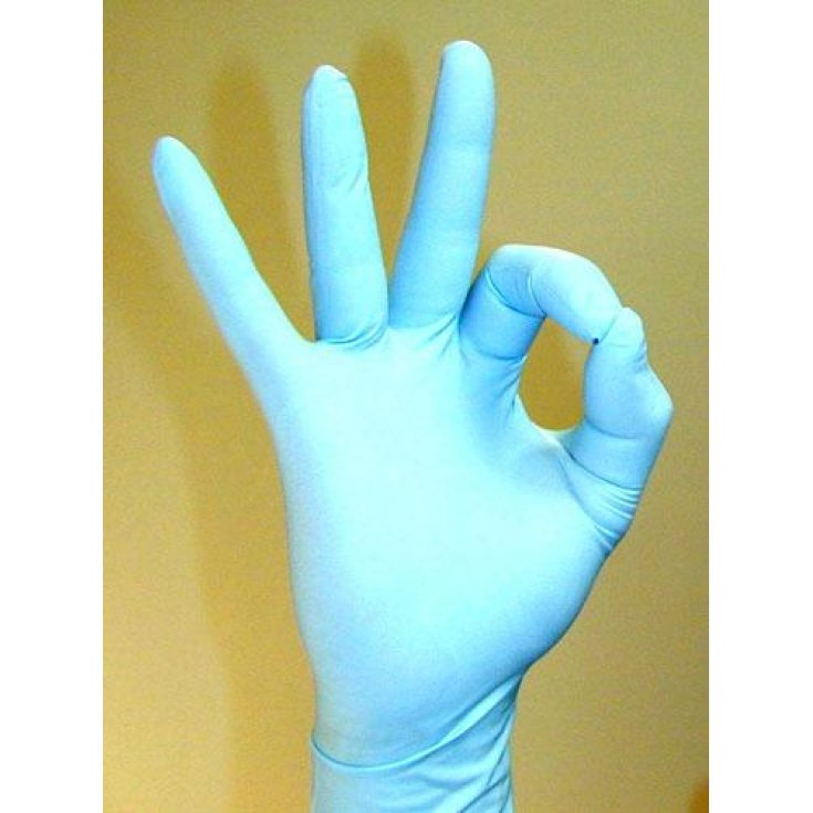 Skin blue 100pz guanti nitrile senza polvere monouso non sterili  ambidestri, taglie disponibili s