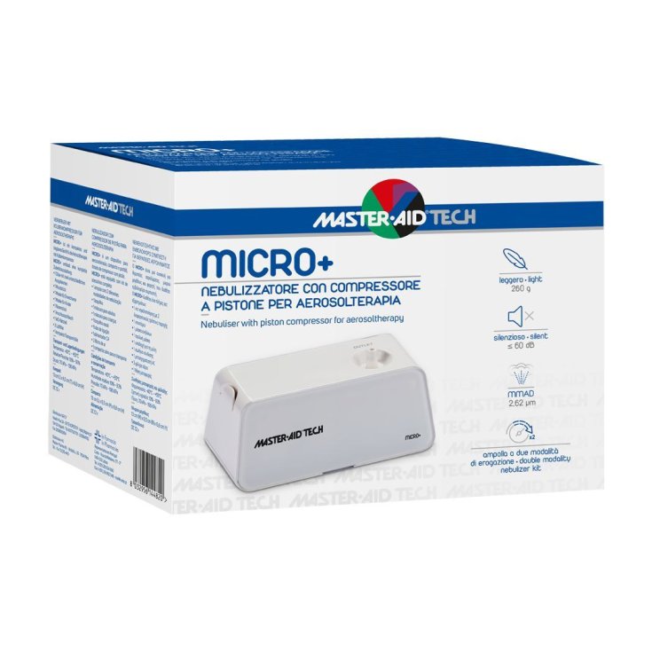 MICRO+ Nebulizzatore Con Compressore A Pistone Per Aerosolterapia Master Aid® Tech