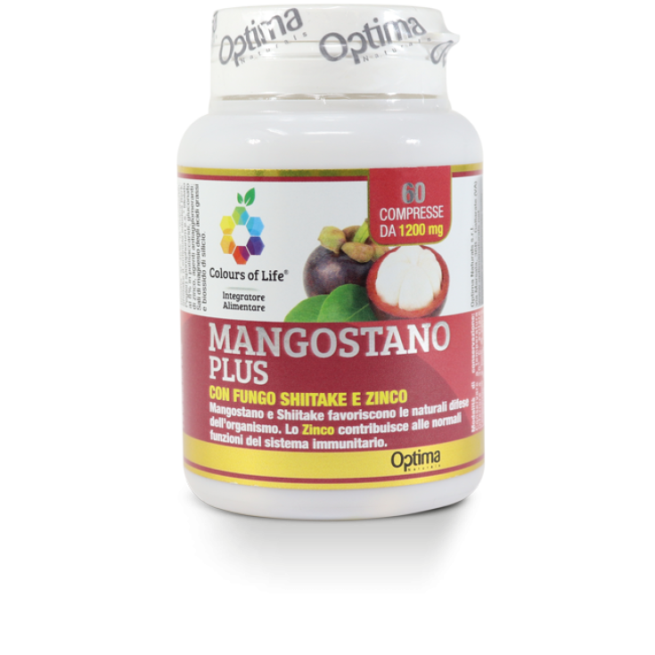 Mangostano Plus Con Fungo Shiitake E Zinco Colours Of Life® Optima Naturals 60 Compresse 