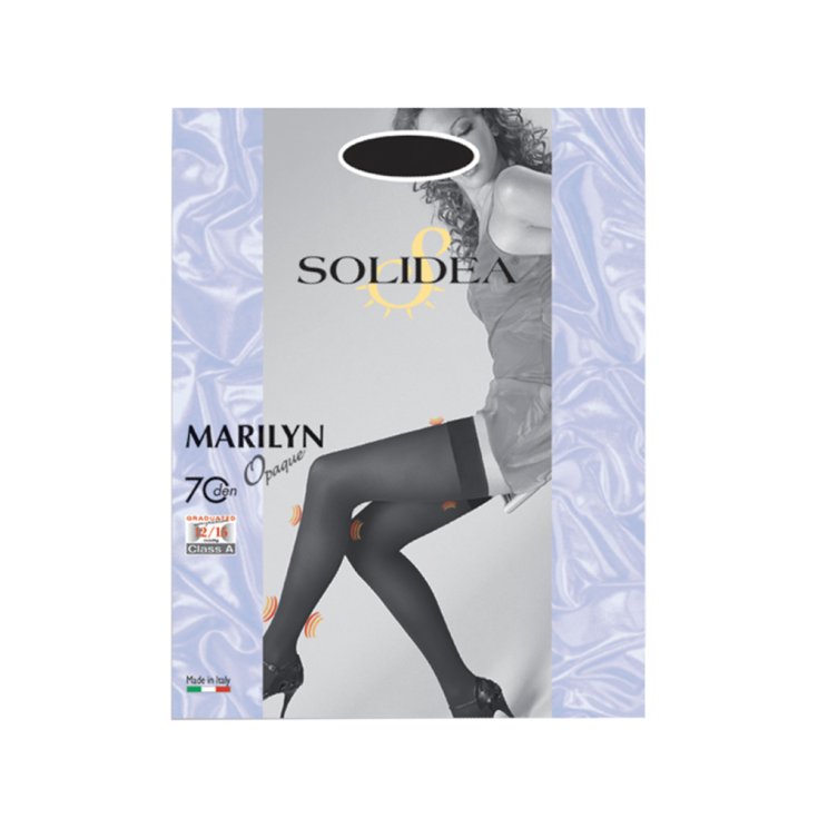 Marilyn Calze Autoreggenti 70 Den Opaque Solidea® Colore Nero Taglia 1-S 1 Paio