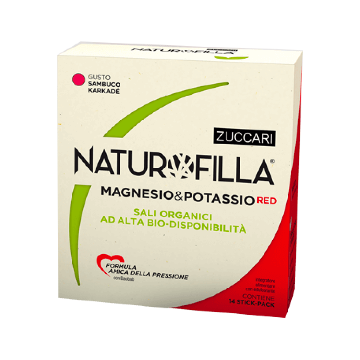 Naturofilla® Magnesio&Potassio Red Gusto Sambuco-Karkadè Zuccari 14 Stick