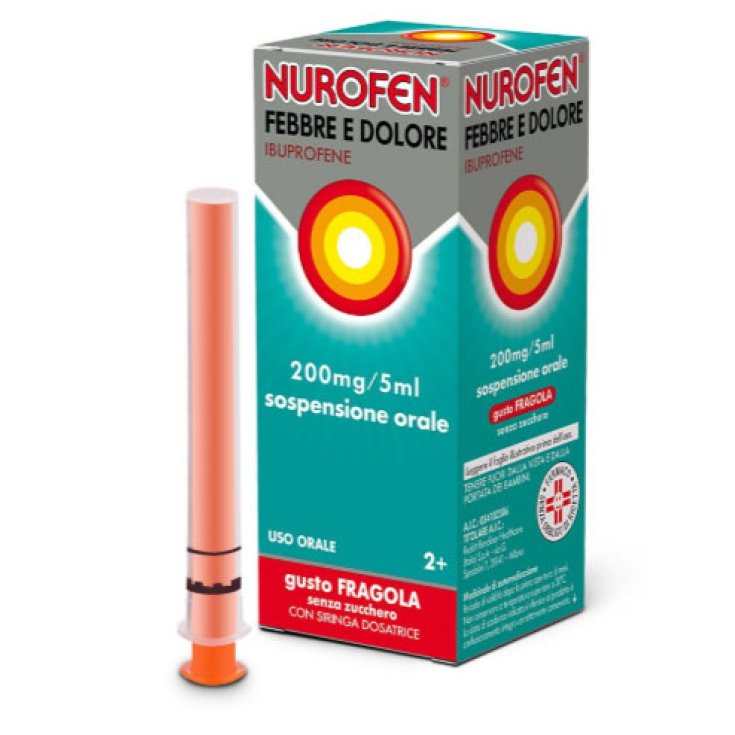 Nurofen® Fever Pain Children 200mg / 5ml Strawberry Flavor Sugar Free 100ml