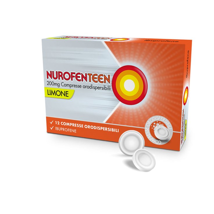 NurofenTeen 200mg Gusto Limone 12 Compresse Orodispersibili