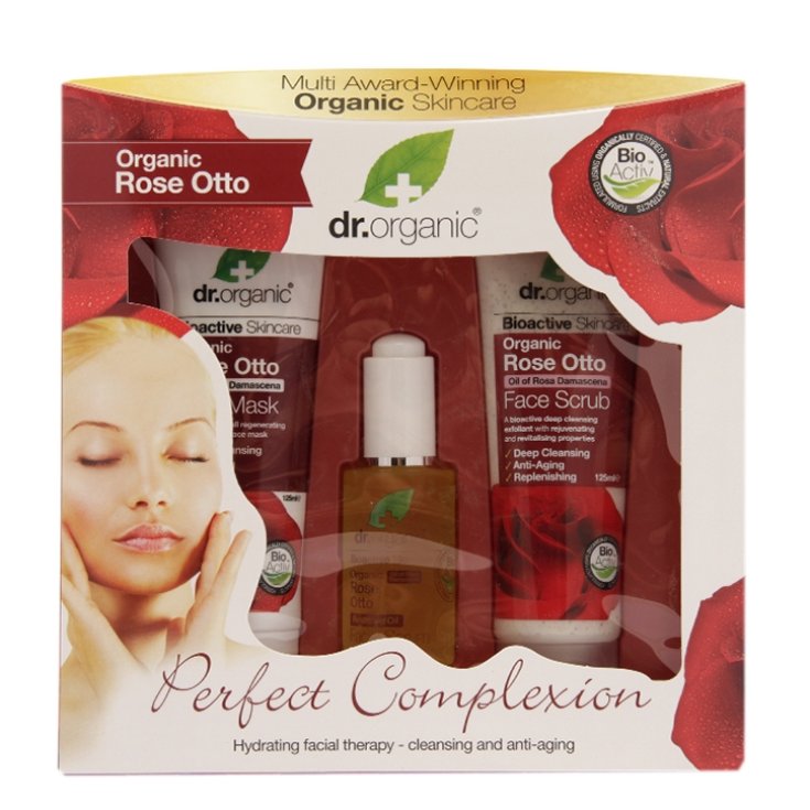 Organic Rose Perfect Complexion Face Treatment Pack Dr.Organic® Cofanetto 3 Prodotti