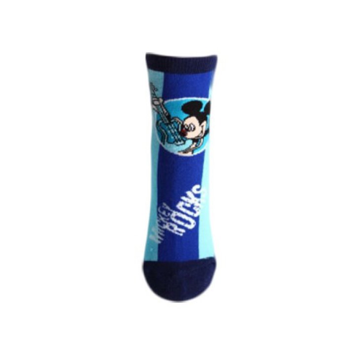 Calza corta calzino antiscivolo bimbo bambino Disney Mickey bluette 23-26