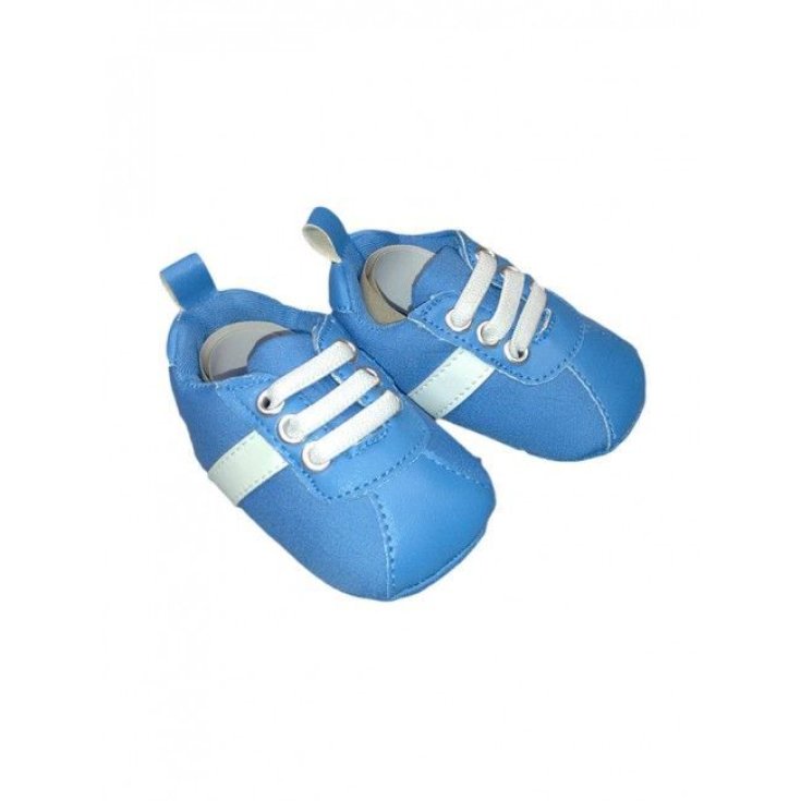 Scarpina scarpa Pastello bimbo neonato azzurro 17
