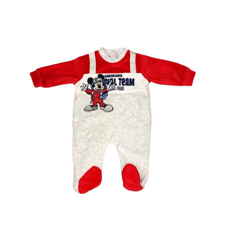 Tuta tutina ciniglia bimbo neonato Ellepi Disney baby Mickey rosso grigio 1 m