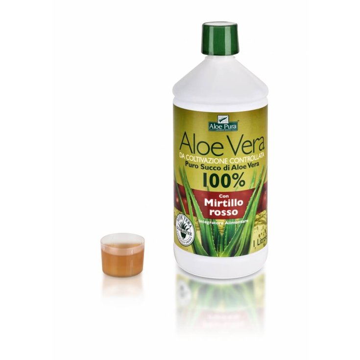Puro Succo Di Aloe Vera 100% Con Mirtillo Rosso Aloe Pura® 1l