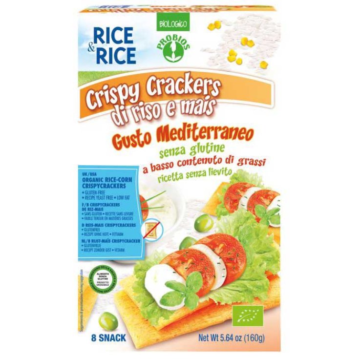 Rice&Rice Crispy Crackers Di Riso E Mais Gusto Mediterraneo Probios 160g