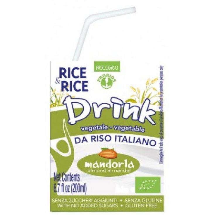 Rice&Rice Drink Bevanda Di Riso Alle Mandorle Probios 200ml