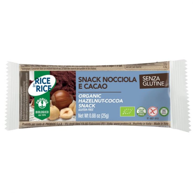 Rice&Rice Snack Di Riso Alla Nocciola E Cacao Probios 25g
