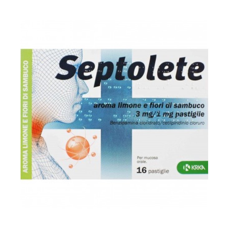 Septolete® 3+1mg Limone E Fiori Di Sambuco KRKA 16 Pastiglie