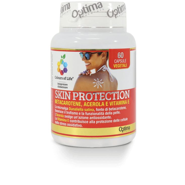 Skin Protection Betacarotene Acerola e Vitamina E Colours Of Life Optima Naturals 60 Capsule