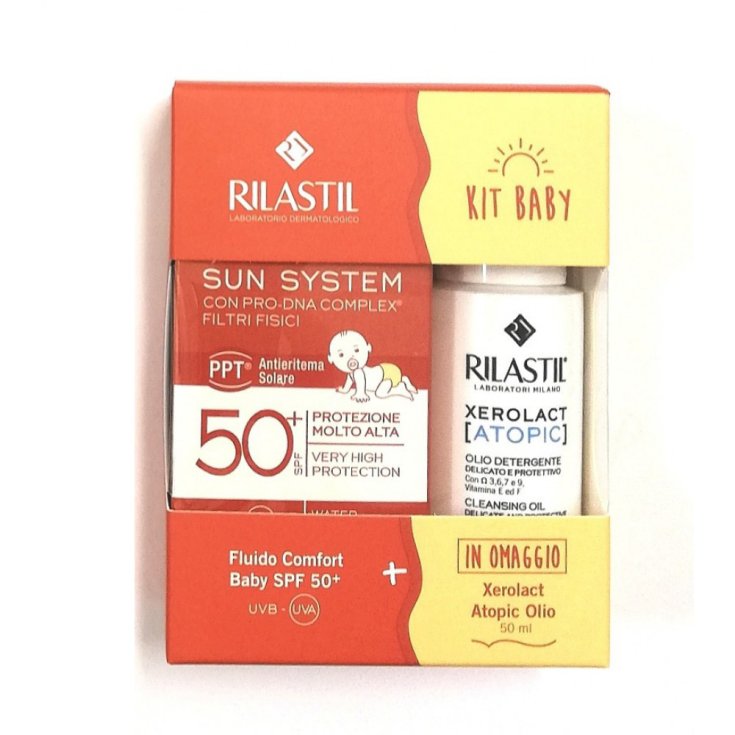 Sun System Kit Baby Fluido Comfort Baby SPF50+ 50ml + Xerolat Atopic 50ml Rilastil®