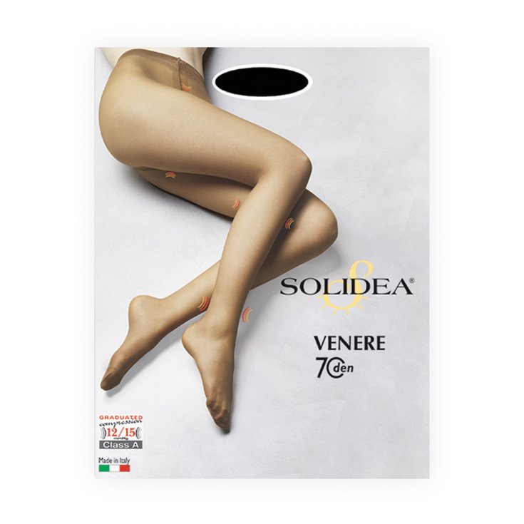 Venere Collant Tutto Nudo 70 Den Solidea&reg; Colore Camel Taglia 4-L 1 Paio