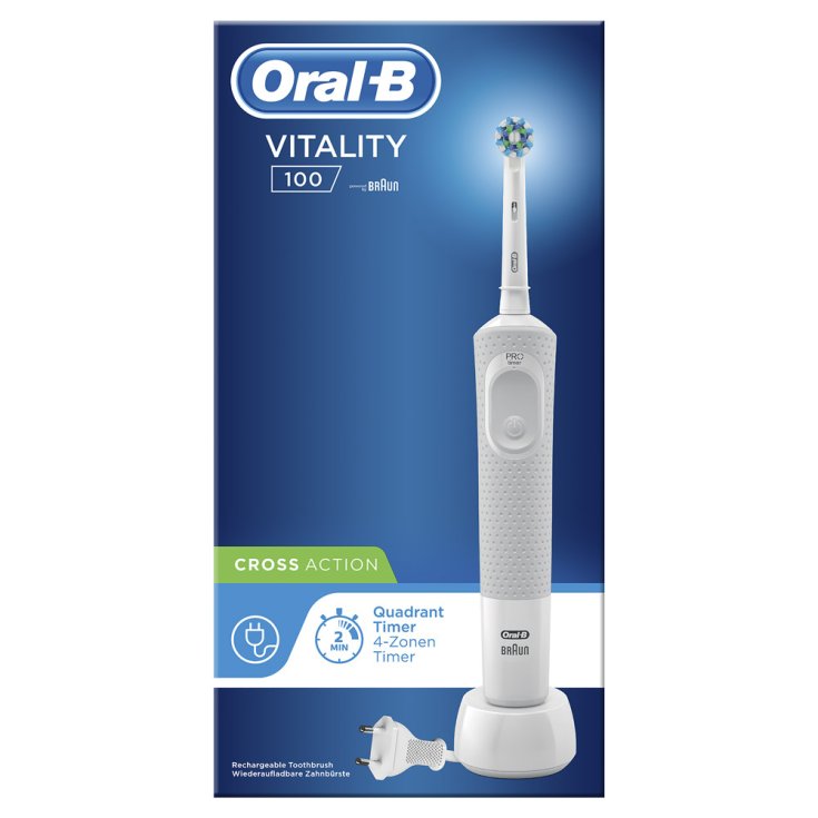 Oral-B® Vitality 100 Cross Action Spazzolino Elettrico Bianco