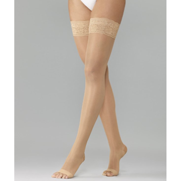 Viva 140Den Autoreggente Punta Aperta Colore Chiaro Taglia 3 Cizeta