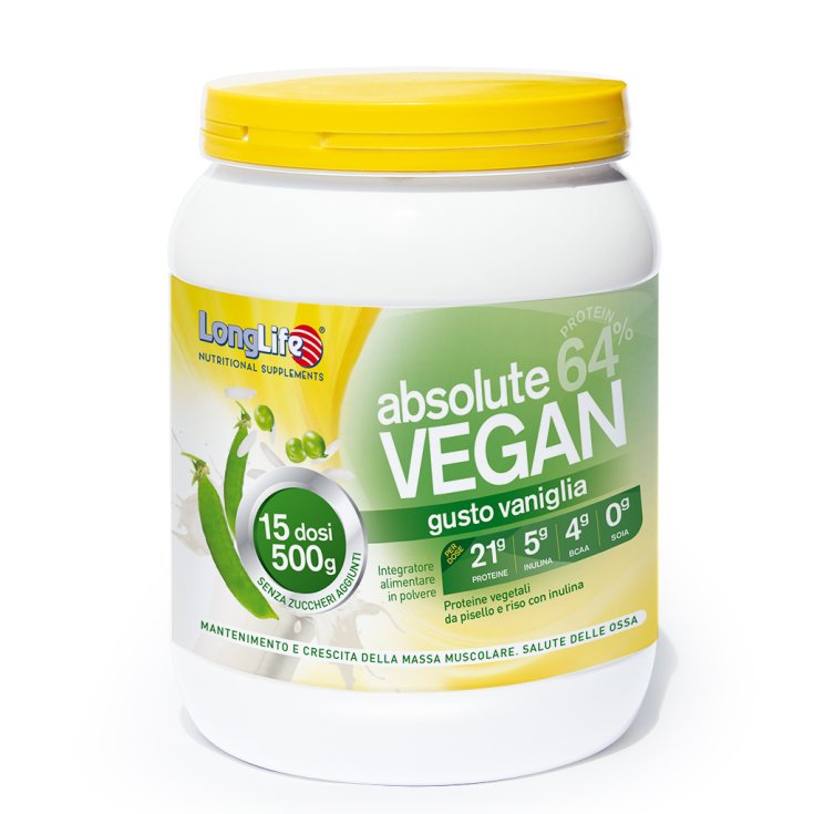 Absolute Vegan 64% Gusto Vaniglia LongLife 500g