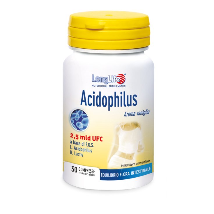 Acidophilus 2,5 Mld UFC LongLife 30 Compresse Masticabili Vaniglia