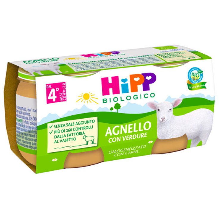 Agnello Con Verdure HiPP 2x80g