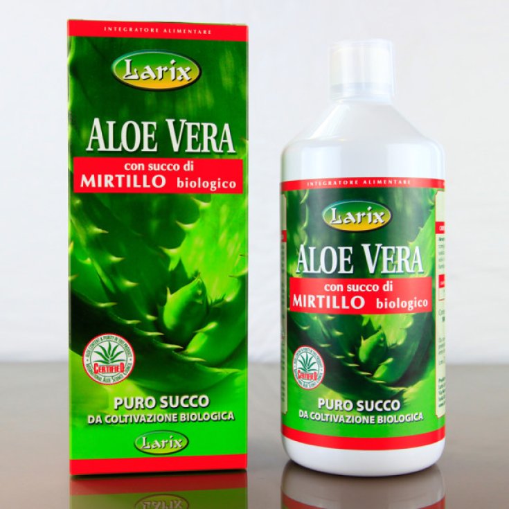 Aloe Vera Con Succo Di MIRTILLO Biologico Larix 1L