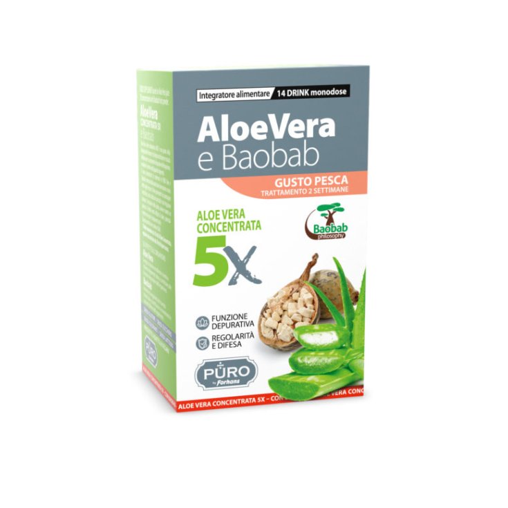 Aloe Vera Concentrata 5X E Baobab PURO By Forhans 14 Drink