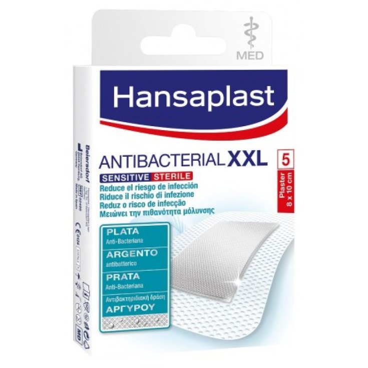 Antibacterial Xxl Silver Sensitive Hansaplast 5 Pezzi 