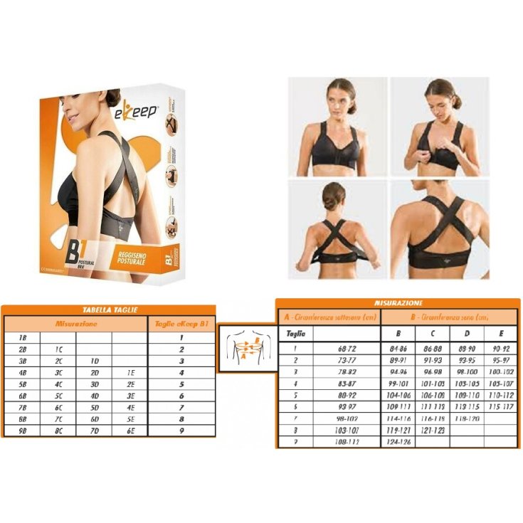 B1 Postural Bra eKeep Bianco Taglia 8