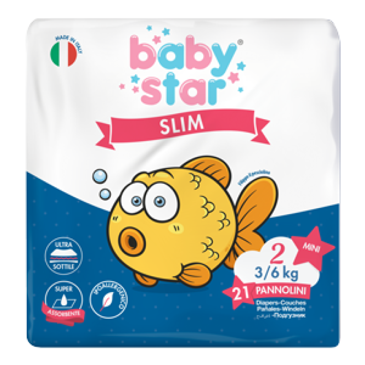 BabyStar Slim Taglia 2 (3-6kg) 21 Pannolini 