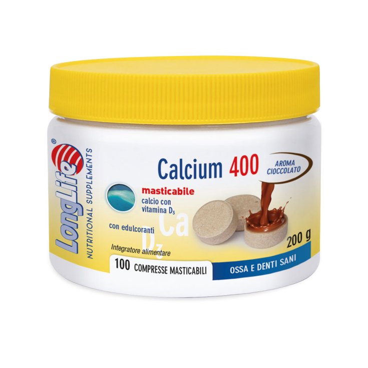 Calcium 400 Cioccolato LongLife 100 Compresse Masticabili