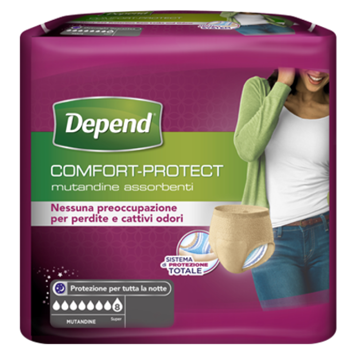 Depend Pants Women Comfort-Protect Size L 9 Units