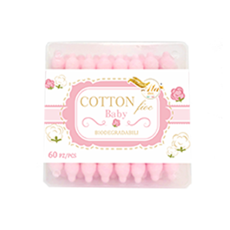 Cotton Fioc Baby Rosa Ala 60 Bastoncini Cotonati