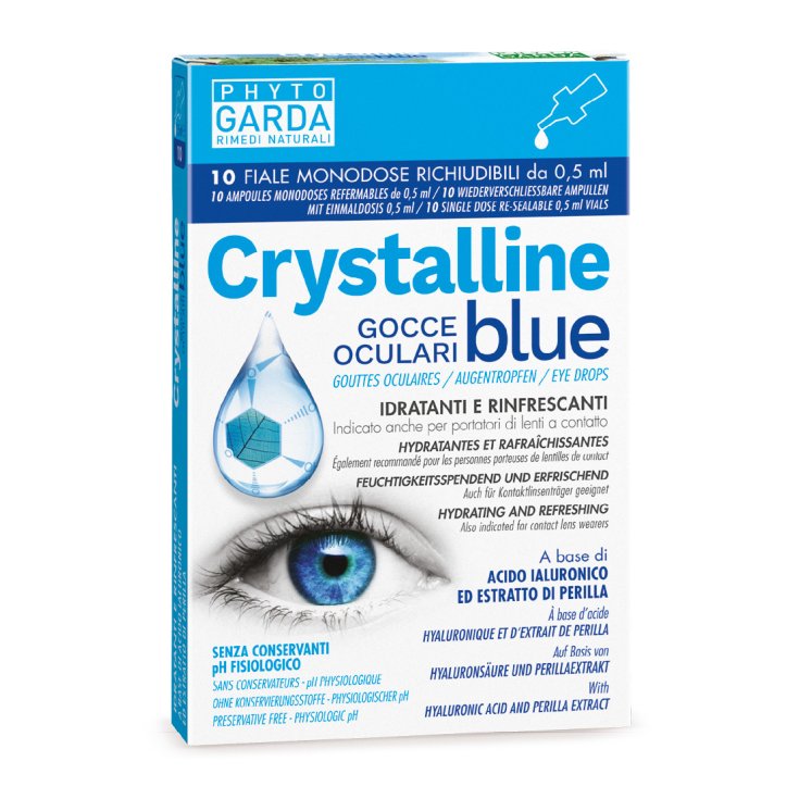 Crystalline Blue Gocce Oculari Phyto Garda 10 Fiale Monodose
