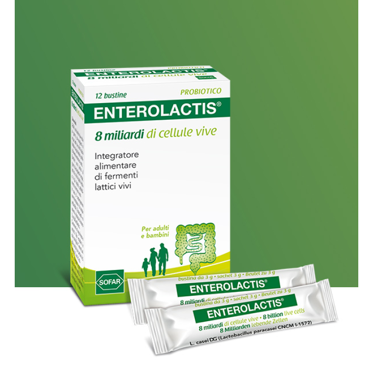 ENTEROLACTIS® 8MLD Probiotico SOFAR 12 Bustine Orosolubili