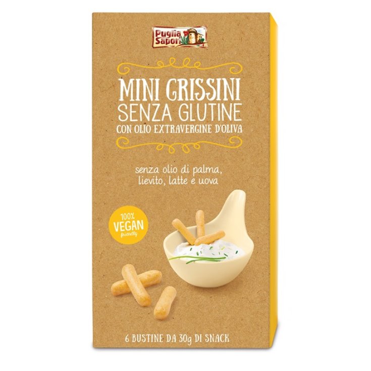 Puglia Sapori Mini Grissini All'Olio D'Oliva Senza Glutine 6x30g