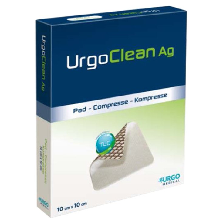 Urgo Medical Urgoclean Ag/Silver Medicazione Sterile 10x10cm 5 Pezzi