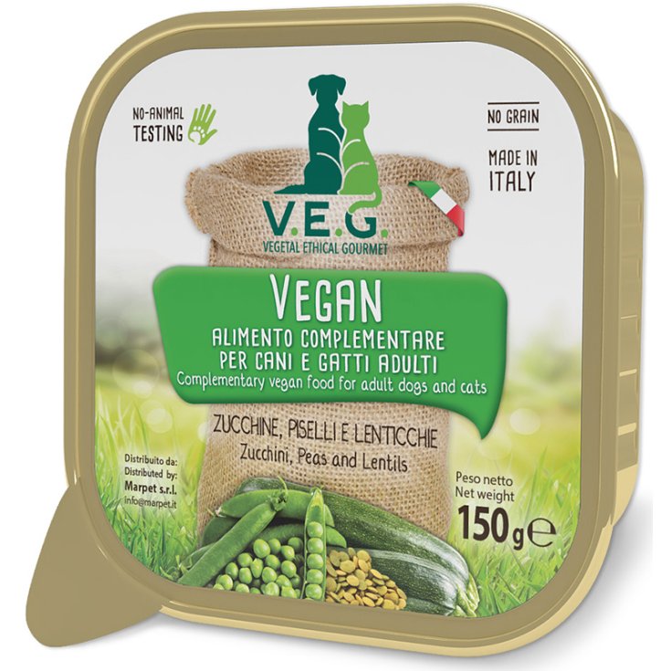 Vegan Dog con Zucchine, Piselli e Lenticchie - 150GR