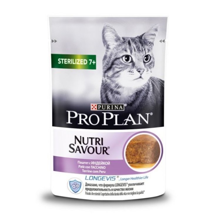 Pro Plan Nutri Savour Sterilised Senior 7+ Patè con Tacchino - 85GR