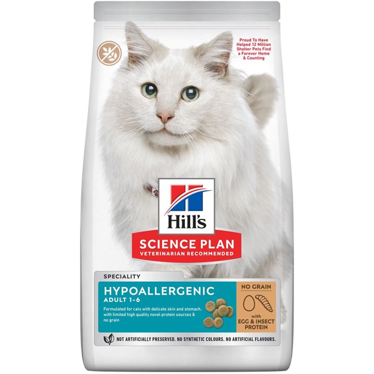 Science Plan Cat Adult Hypoallergenic Con Uovo e Insetti - 7KG