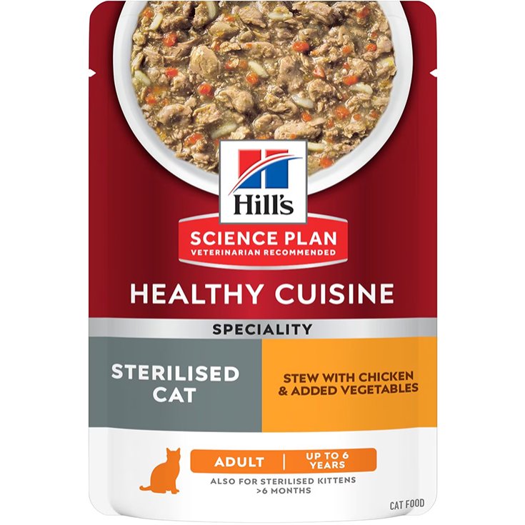 Science Plan Healthy Cuisine Sterilised Cat Adult Spezzatino con Pollo - 80GR