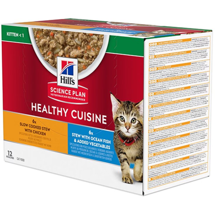 Science Plan Healthy Cuisine Cat Kitten con Pollo e Pesce Oceanico - 12X80GR