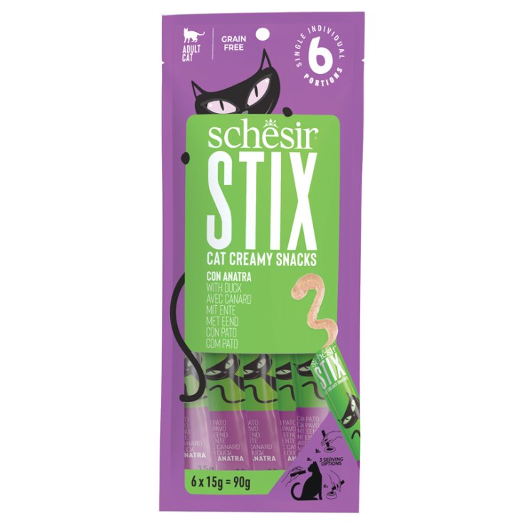 Cat Stix Snack Mousse di Anatra - 6 Bustine da 15Gr.