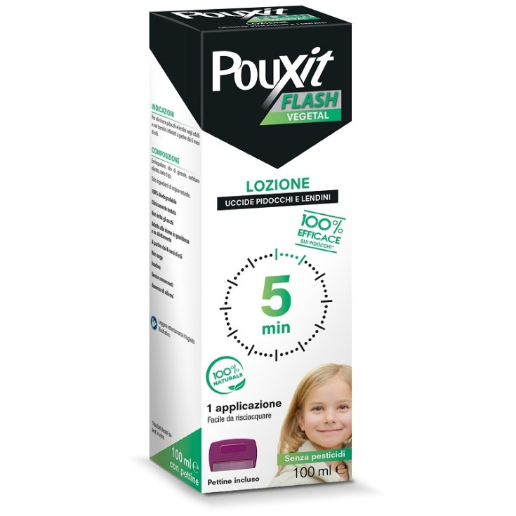 Pouxit Flash Vegetal Lozione Pidocchi e Lendini 100ml