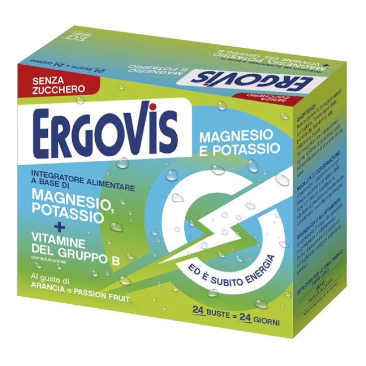 Ergovis Magnesio + Potassio con Vit.B Senza Zucchero 24 Bustine