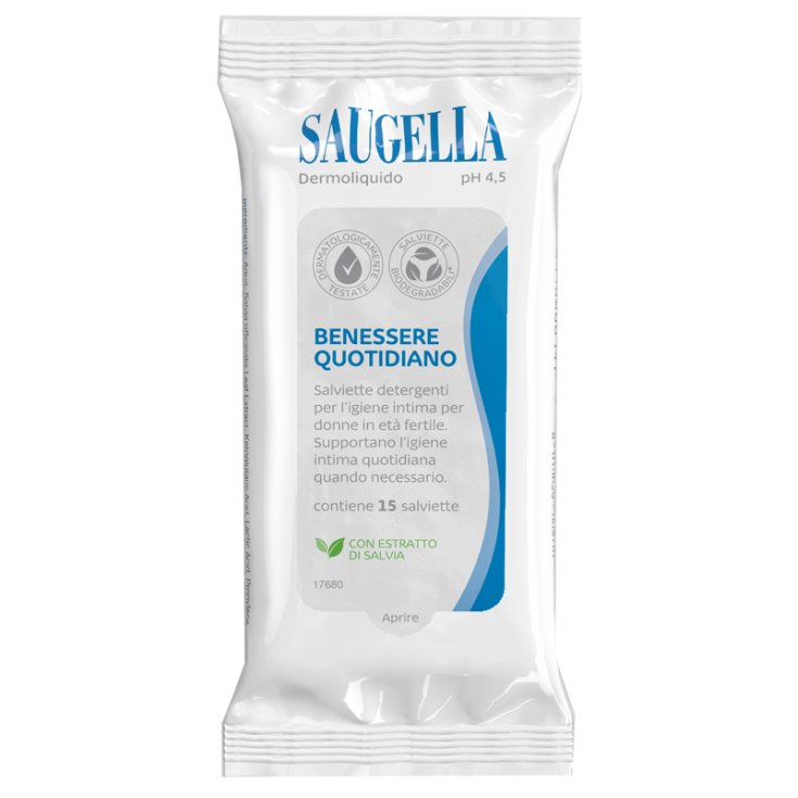 Salviette Intime Dermoliquido SAUGELLA 15 Pezzi