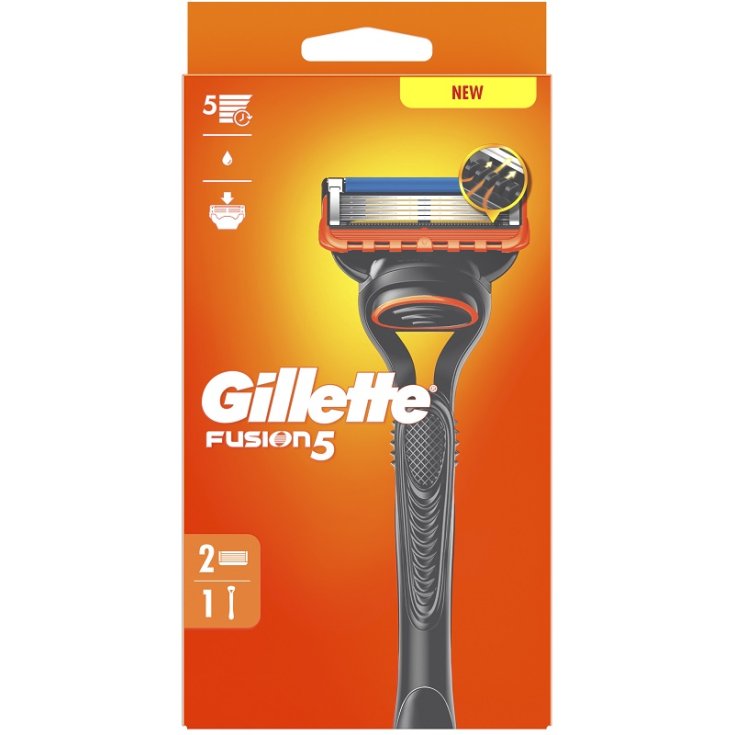 Gillette Fusion5 Rasoio Manuale con 2 Ricariche