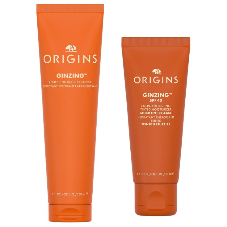 Origins Set Natale Ginzing Idratante Colorato SPF40 e Scrub