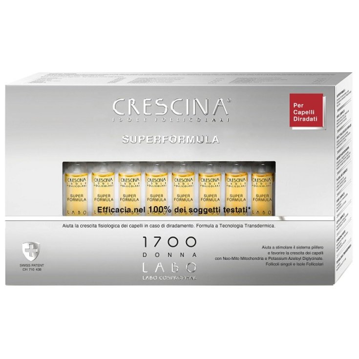 Crescina Isole Follicolari Superformula 1700 Donna, 20 Fiale