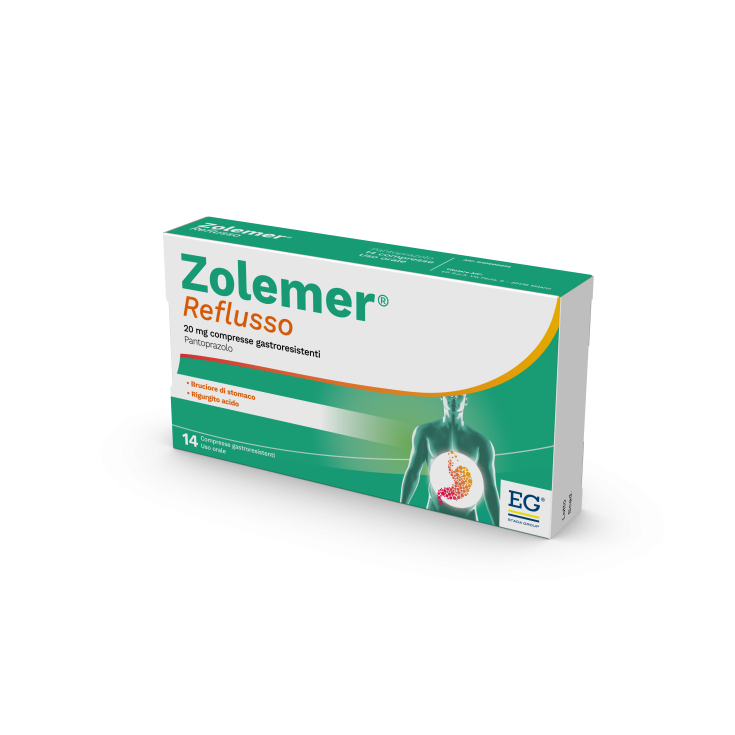 Eg Eurogenerici Zolemer Reflusso 20 mg, 14 Compresse Gastroresistenti